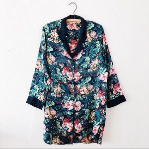 Vintage Victoria’s Secret Floral Gold Label Button Nightgown/ Robe